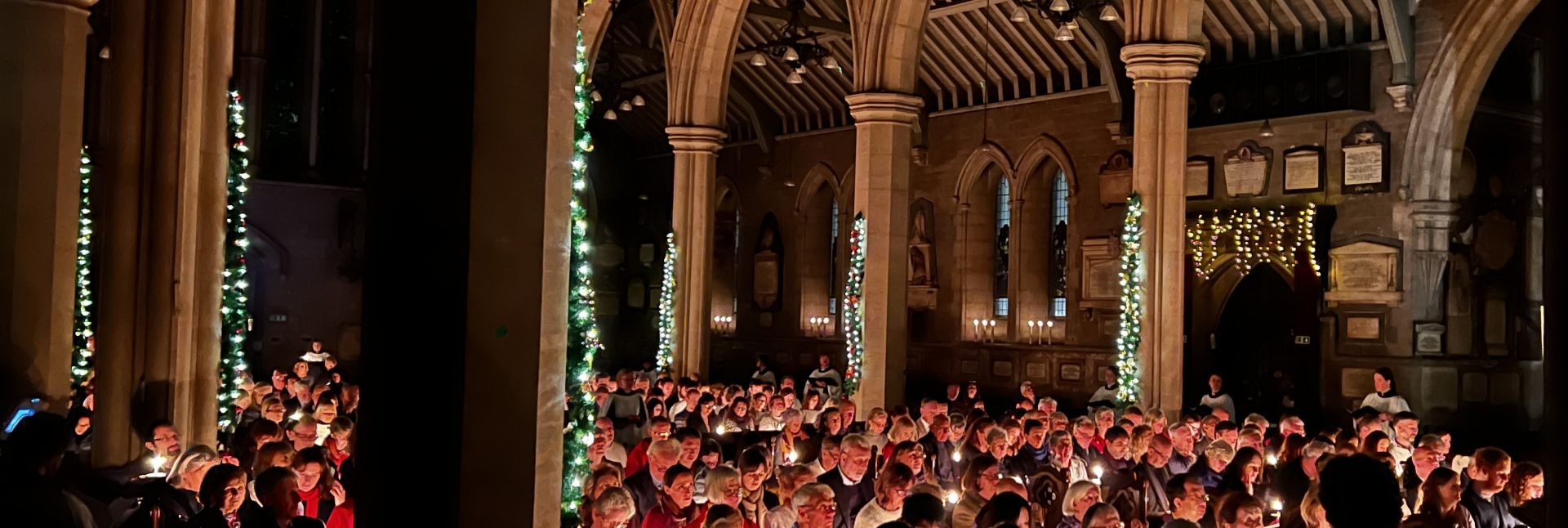 Christmas lights and congregation