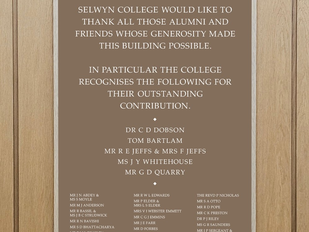 Donor Plaque