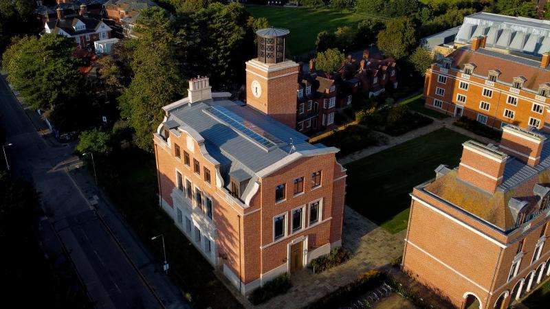 The Quarry Whitehouse Auditorium as seen from above, from Grange Road.