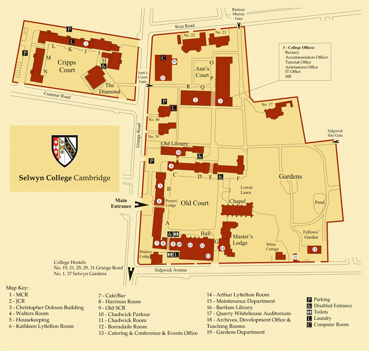 Selwyn College Site Map