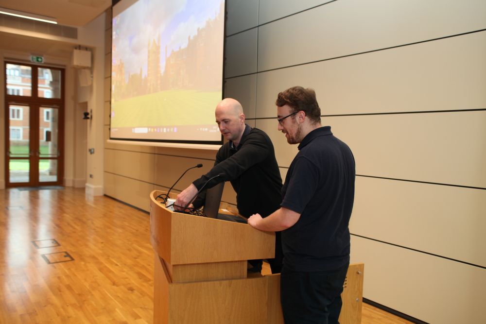 Our Audio Visual team working in our conference room