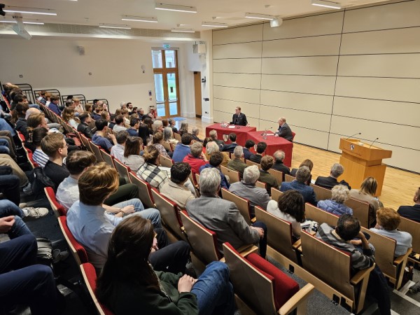 Sweden’s foreign minister Tobias Billström talk at Selwyn