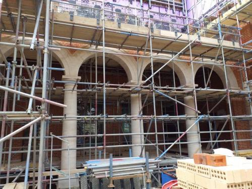 Bartlam library and the Quarry Whitehouse auditorium Arches