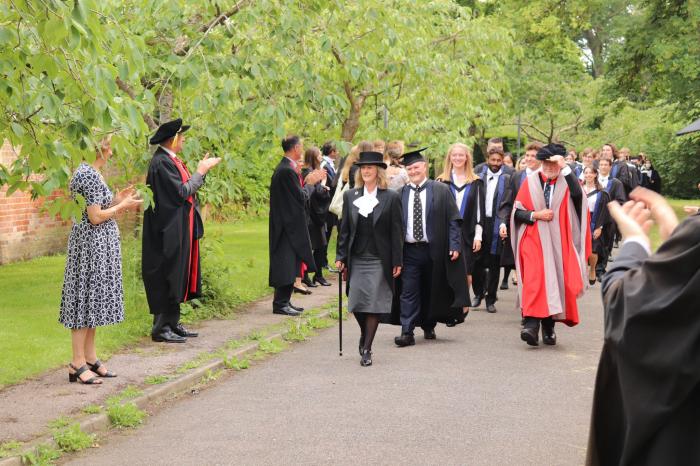 Graduation Students West Bye Lane Procession