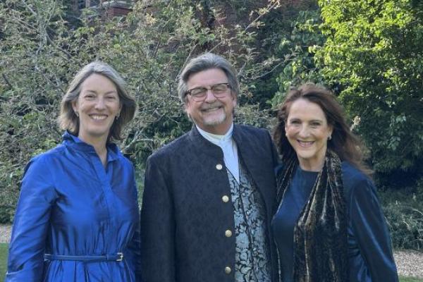 Andrew Barnes and Charlotte Lockhart with the Master Suzanne Raine