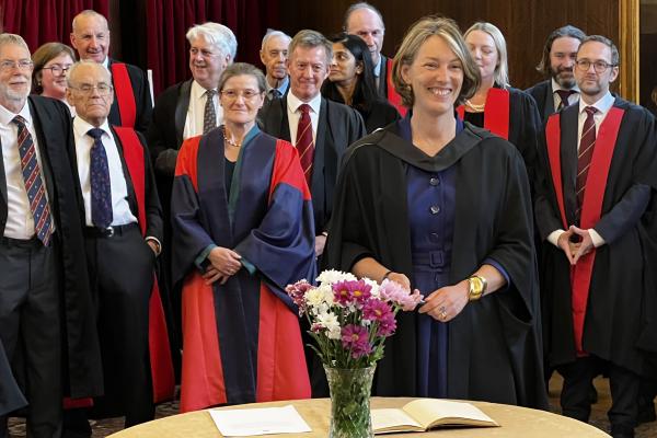 The new Master's installation ceremony